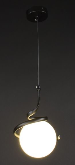 Люстра підвісна на 1 лампочку 27854 Чорний 35-160х19х19 см. | Зображення 1