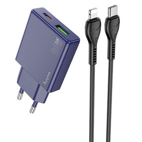 СЗУ Hoco N45 Biscuit PD30W+QC3.0 + Type-C to Lightning