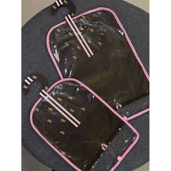 Комплект чехол для хранения одежды собак с плечиком  Juicy Couture на змейке, коричневый | Зображення 1