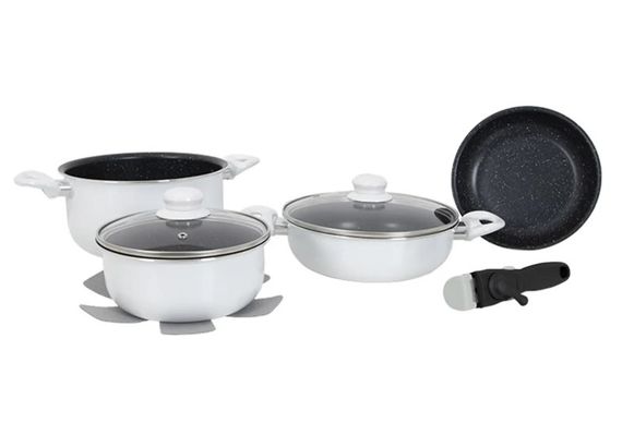 Набір посуду Gimex Cookware Set induction 7 предметів White (6977221)