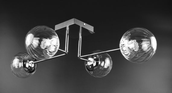 Люстра стельова на 4 лампочки 26165 Хром 21х48х70 см.