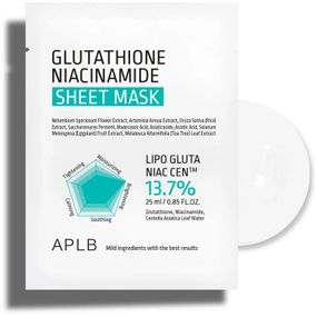 Тканевая маска для сияния и выравнивания тона кожи APLB Glutathione Niacinamide (25 ml)