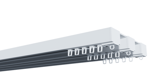 Алюмінієвий Карниз стельовий посилений трирядне, ДЕКО-3 350 см