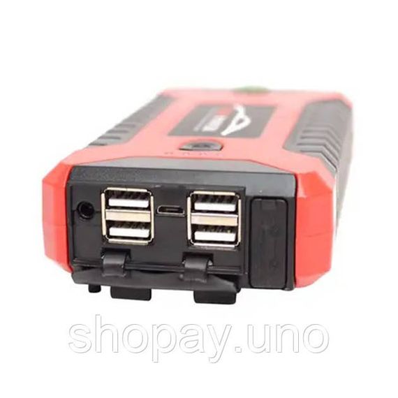 Пускозарядний пристрій червоний JUMP STARTER JX27 WITH PUMP 99800 мАг • Автомобільний стартовий блок з компресором та зарядкою | Зображення 2