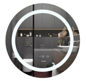 Дзеркало Mixxus PLAIN MC02-60-CASE з LED Touch, Anti-fog, димером, рег. яскравості, годинником (MI6661)