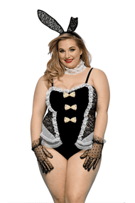 Костюм зайчика JSY «Пристрасна Медісон» Plus Size Чорний XL/2XL