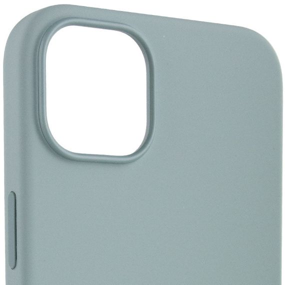 Чехол Silicone case (AAA) full with Magsafe для Apple iPhone 14 (6.1") Бирюзовый / Succulent | Зображення 2