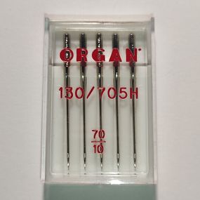 Голки швейні універсальні ORGAN №70 пластиковий бокс 5 штук для побутових швейних машин (6511)
