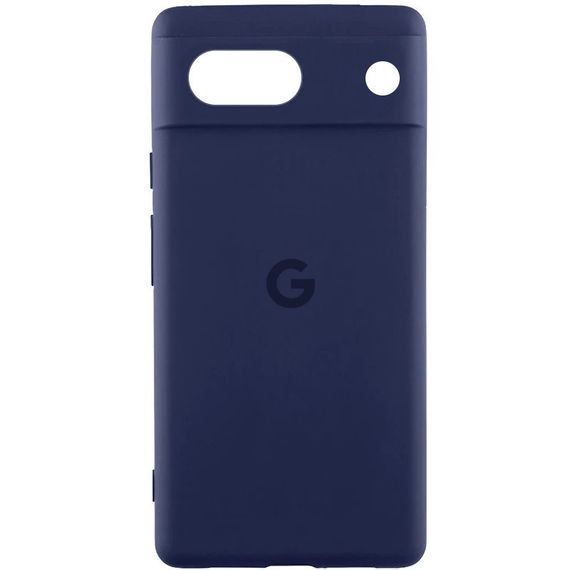 Чехол Silicone Cover Lakshmi Full Camera (AAA) with Logo для Google Pixel 7a Темно-синий / Midnight blue
