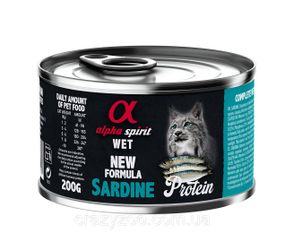 Вологий корм для котів Alpha Spirit Adult Cat із сардиною 200 г as311230