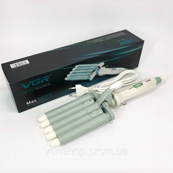 Плойка для укладки и выравнивания волос VGR V-597, Прибор для завивки волос Плойка обьема VI-19 | Зображення 6