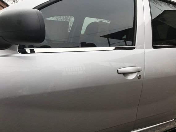 Молдинг стекла (4 шт, нерж) Carmos - Турецкая сталь для Renault Duster 2008-2017 гг | Зображення 1