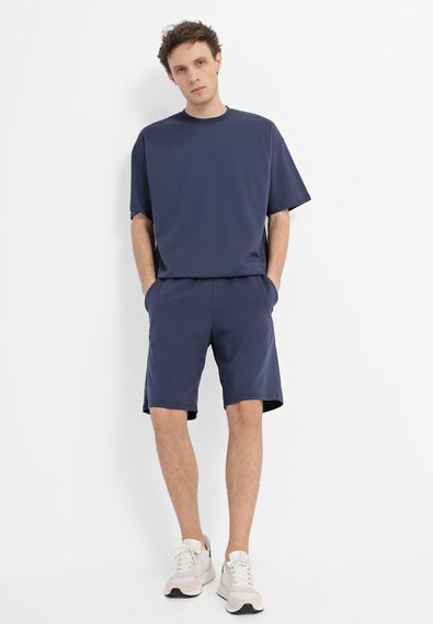 Комплект для чоловіків футболка та шорти синій, 2XL | Зображення 3