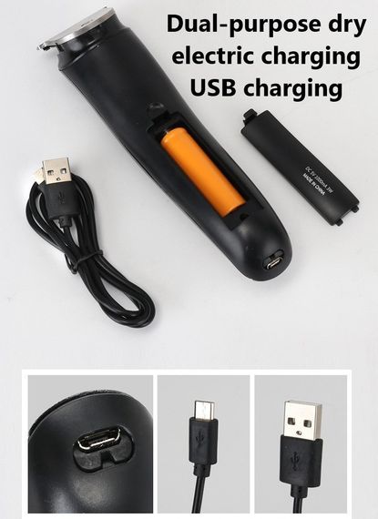 Машинка для стрижки Kemei KM-1506 3-в-1 Черная | Зображення 2