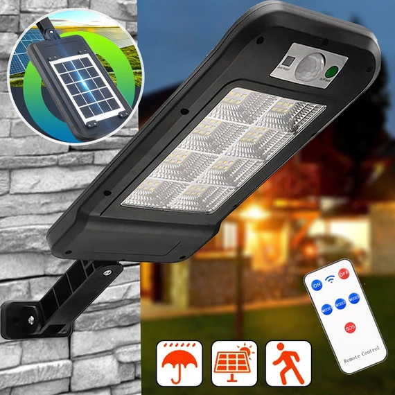 Уличный фонарь на столб Solar sensor light BK-120-8COB-B с датчиком движения и солнечной панелью | Зображення 3