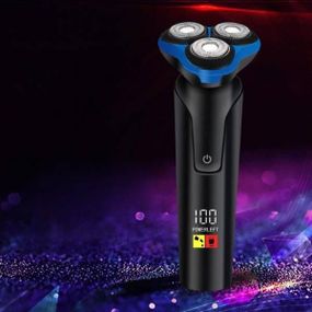 Акумуляторна електробритва-шейвер Geemy GM-9010 Синя