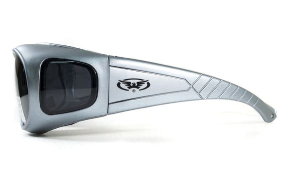 Окуляри захисні з ущільнювачем Global Vision Outfitter Metallic (gray) Anti-Fog, чорні в сірій оправі | Зображення 1