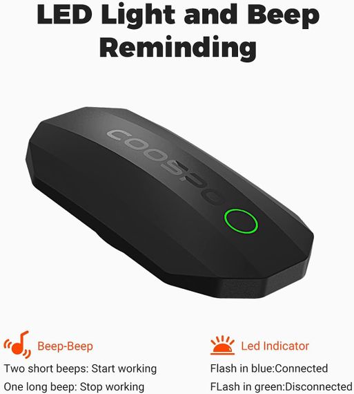 Нагрудний монітор серцевого ритму ANT+ BLE, водонепроникний HRM IP67, підходить для бігу, їзди на велосипеді | Зображення 1