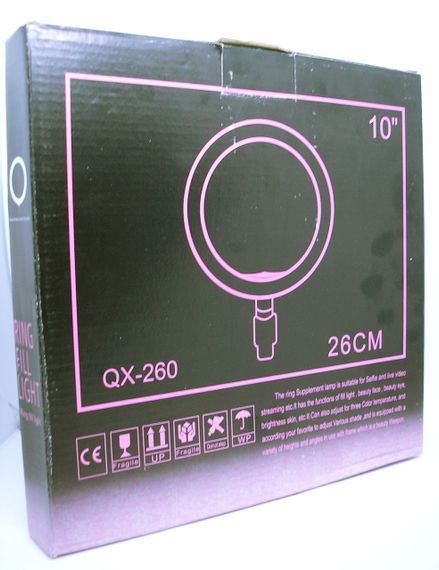 Лампа селфі кільцева 26 см світлодіодна LED-кільце з тримачем для телефона та кріпленням під штатив | Зображення 7