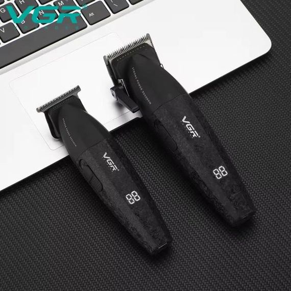 Профессиональный набор для стрижки волос VGR V-640 аккумуляторный Barber Combo PREMIUM. Цвет: черный | Зображення 2