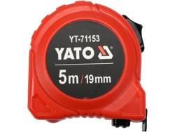 Рулетка YATO Польша : L= 5 м x 19 мм, з сталевою стричкою, нейлоновим покриттям, подвийним блокуванням