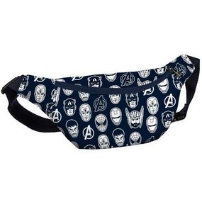 Сумка на пояс бананка Bumbag Супергерой на синем фоне 27x16 см (BB_18J015_TSI_TSI)