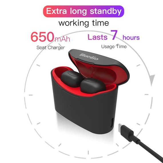Бездротова стерео гарнітура з Bluetooth 5.0 XPRO Bluedio T Elf TWS мятая упаковка (38904-01_645) | Зображення 3