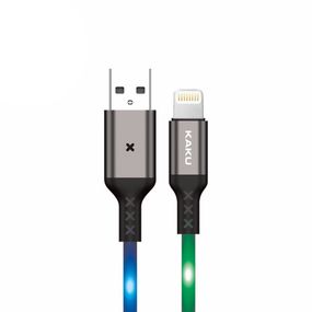 USB кабель с подсветкой Kaku KSC-114 USB - Lightning 1m - Gray