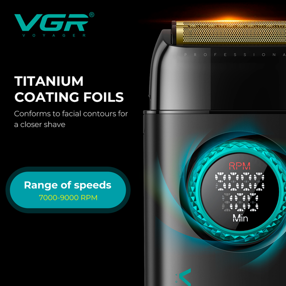 Набір VGR STEPLERSS RPO 4 IN 1 BLACK, машинка для стрижки, тример, електробритва, фен | Зображення 4