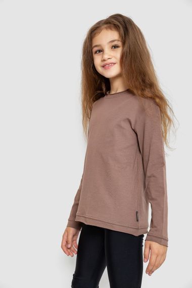 Лонгслив однотонный унисекс, цвет мокко, 102R1532 | Зображення 3