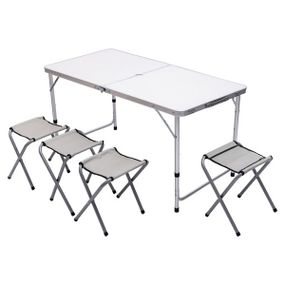 Туристичний складний набір меблів (стіл + 4 стільці)