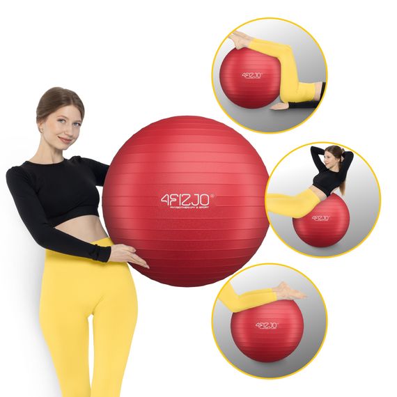 М'яч для фітнесу (фітбол) 4FIZJO 85 см Anti-Burst Red (P-5907739316387) | Зображення 2