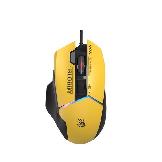Миша ігрова Bloody W95 Ultra, колір жовто-чорний