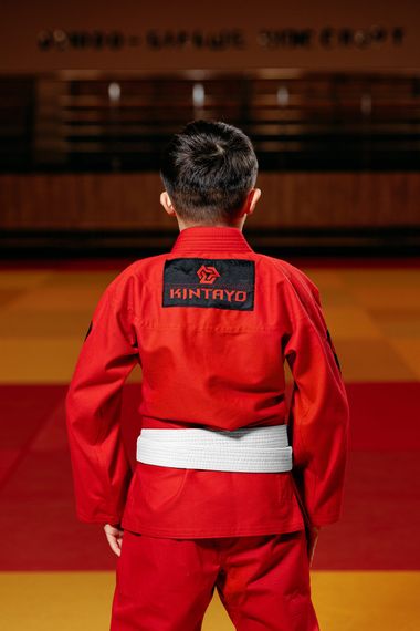Кімоно для джиу - джитсу червоне, TM "Kintayo", 150 зріст, щільність 350 гр/м.кв. | Зображення 3