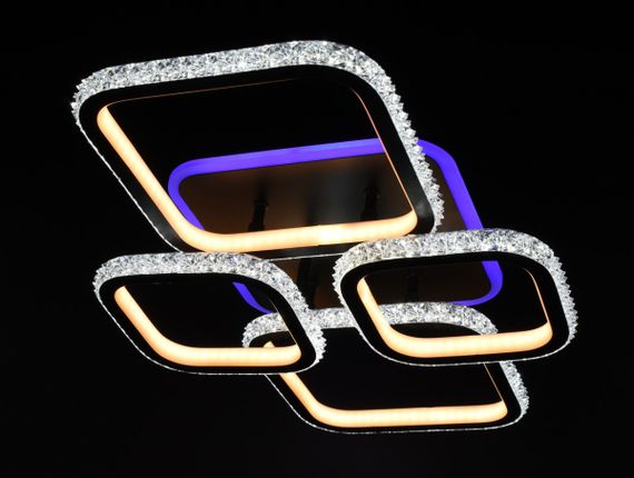 Люстра світлодіодна стельова LED світильник для квартири на стелю лед 26322 Білий 12х41х60 см. | Зображення 1