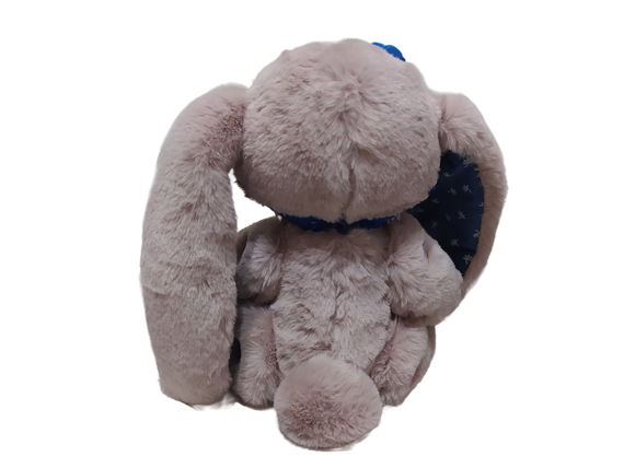 Меховая игрушка зайка розовый с синим 25см 02934-4 | Зображення 2