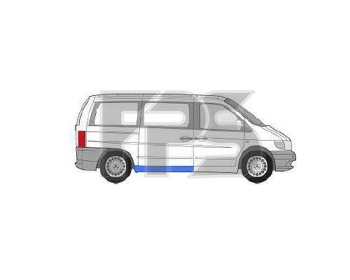 Порог правый под раздвижную дверь Mercedes Vito 96-03,(Klokkerholm)