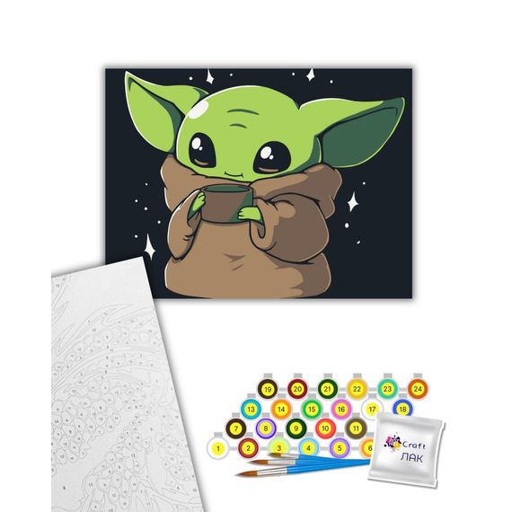 Картина по номерам "Малыш Йода" 15581-AC 30x40 см | Зображення 1