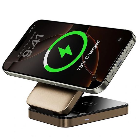 БЗУ WIWU Wi-W038 Triple 3 in 1 wireless charger Gold | Зображення 4