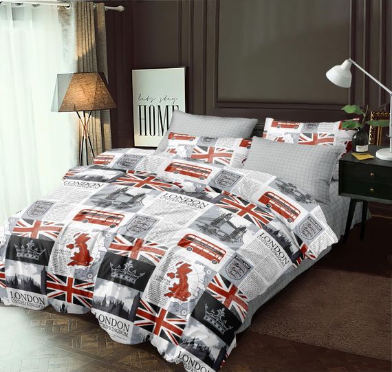 Постільна білизна Love You Поплін 203018 100% Бавовна Сімейні