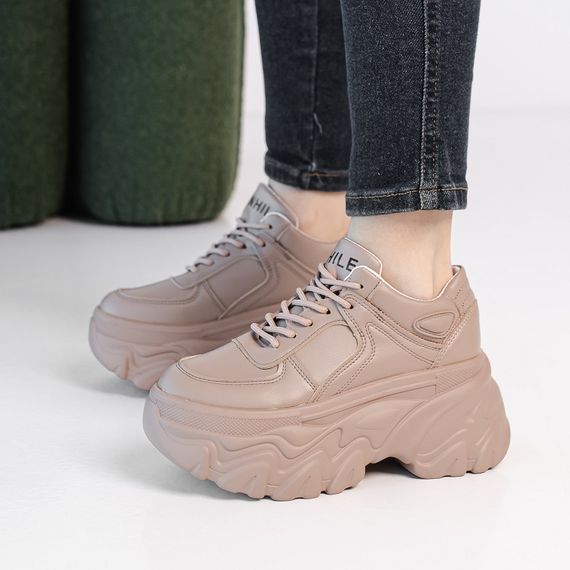 Кроссовки женские Fashion Dora 3898 40 размер 245 см Бежевый | Зображення 2