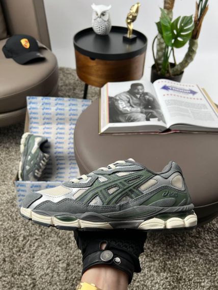 Мужские кроссовки  ASICS Gel-NYC Beige Grey Green весна / осень A3487 | Зображення 6