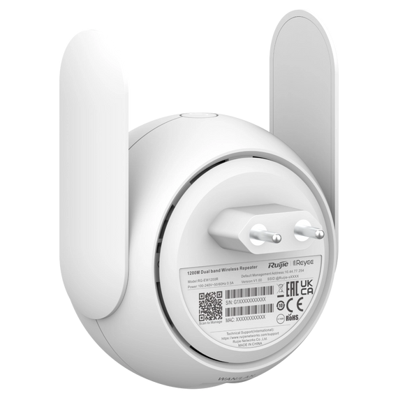 Двохдіапазонний Mesh Wi-Fi репітер Ruijie Reyee RG-EW1200R, 2.4 GHz/300 Mbps | Зображення 3