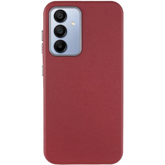 Кожаный чехол Leather Case Metal Buttons для Samsung Galaxy S23 FE Red | Зображення 1