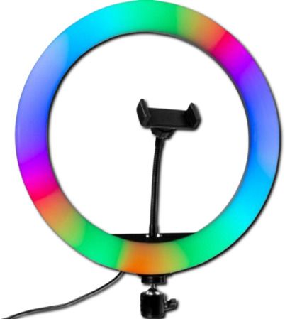 Кільцева LED лампа RGB 38 см з управлінням на проводі та пультом XPRO MJ38 (MER-14640_820)