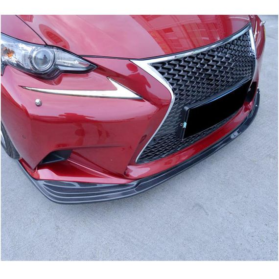 Накладка на передній бампер Lip (для F-Sport 2013-2016, Карбон) для Lexus IS 2013- рр | Зображення 2