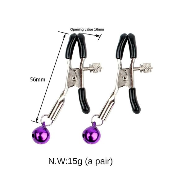 Затискачі на соски з бубонцями "Love Clamps" Sex Aura