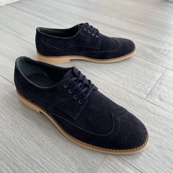 Замшевые синие туфли 42 размер – на стопу 27,8 см | Зображення 1