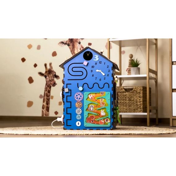 Развивающая игрушка Бизикуб "Дом" TG200222 голубой, 55х30х30 см | Зображення 2