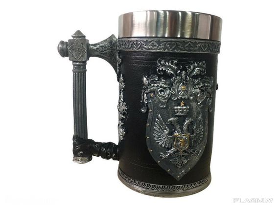 Кружка Чашка 3D Skull Mug Череп Пивная кружка Двуглавый Орёл | Зображення 6